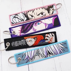 54 Design High Quality Embroidered Mixed Anime Flight Tag Keychain for Backpack Bag Decoration - Product Image 2