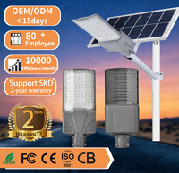 Lampe solaire de rue super brillante d'usine, panneau monocristallin extérieur, étanche IP67, 400W 600W LED, batterie LiFePO4, contrôle par application