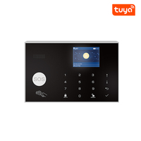 WiFi 433Mhz 4G Système d'alarme intelligent Tuya App Control 24/7 Surveillance Alarme incendie Porte/fenêtre PIR Détecteur de mouvement Portable Plastique
