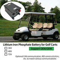 Baterai Golf Cart Lithium 51.2V 48V 105Ah Performa Tinggi, Pengganti Bebas Perawatan, Baterai LiFePO4 dengan Smart BMS