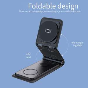 Nouveau produit 2026 : Station de charge sans fil 3-en-1 avec support réglable et <span class=keywords><strong>chargeur</strong></span> pliable pour voyage et bureau - Product Image 3
