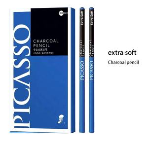 Lápiz de Carbón <span class=keywords><strong>PICASSO</strong></span> para Dibujo Artístico, Madera Negra, Suave/Duro/Medio/Extra Suave - Product Image 2