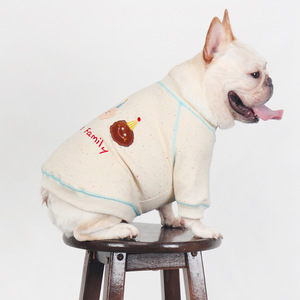 Venta al por mayor casual algodón raya lindo mascota perro estilo británico ropa invierno frío para Bulldog - Product Image 5