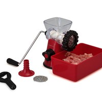 Hachoir à viande manuel en acier inoxydable et plastique, mini hachoir domestique, poussoir à saucisses, hachoir à viande manuel
