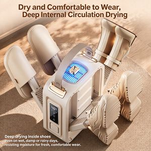 Machine électrique 2-en-1 pour sécher les chaussures et chauffer les pieds, tapis chauffant avec minuterie pour la maison - Product Image 4