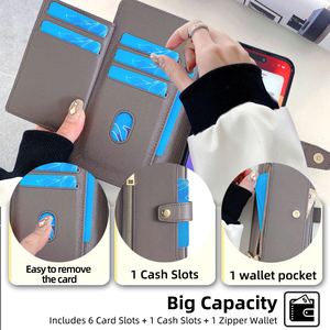 Nouvel Étui Portefeuille Élégant en Cuir avec Emplacements pour Cartes, Antichoc, pour <span class=keywords><strong>Samsung</strong></span> Galaxy S26 Ultra S25 S24 S23 S22 <span class=keywords><strong>Plus</strong></span> - Product Image 3