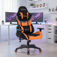 Chaise de bureau pivotante ergonomique moderne en cuir synthétique OEM personnalisée avec hauteur réglable pour les joueurs à domicile