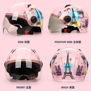 Casques de moto et de vélo à visage intégral avec impression de dessins animés mignons de premier ordre - Product Image 4