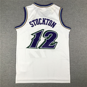 Vente en gros de nouveaux maillots de basket-ball américains cousus nouvelle saison #32 Malone #12 Stockton <span class=keywords><strong>Utah</strong></span> <span class=keywords><strong>Jazz</strong></span> maillots - Product Image 2