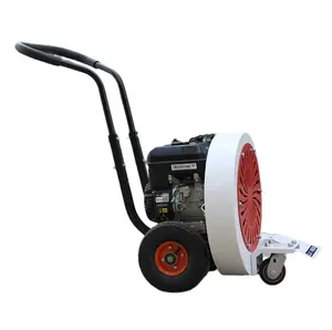 Smart gasoline engine road machine for pavement crack cutting and cleaning with blower