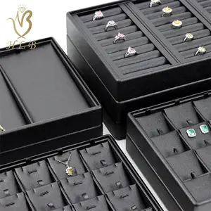 Présentoir de plateau à bijoux empilable en matériau spécial présentoir d'emballage de bijoux bague boucles d'oreilles bijoux