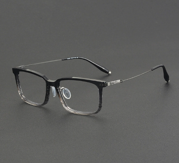 VOOS Same Style 202509 Rectangle Punk Women's Eyeglass Frames Titanium Full-Rim Trendy Glasses Coptical Frame Titanium