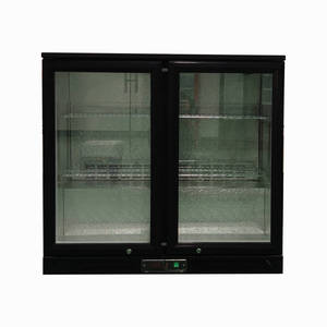 Oumeite SC195 supertasa cerniera nera altalena 2 porte bottiglia birra frigo Display frigorifero vetro bevanda posteriore Bar più fresco - Product Image 5