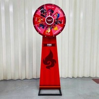 Roue de la chance en métal pour événements, jeu de la roue de la chance, roue de la chance à tourner pour gagner, location pour fêtes publiques, équipement de terrain de jeux intérieur