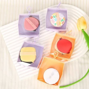 Water Drop Cotton Candy Powder Puff <b>Box</b> 2 Packs Portable Dual Use Dry Wet <b>Makeup</b> Sponge Cushion For General Population - Product Image 3