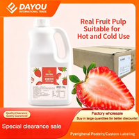 Fournisseur de Bubble Tea - Vente en Gros Directe - Sirop de Boisson à la Fraise 2,5 kg pour Usage Commercial