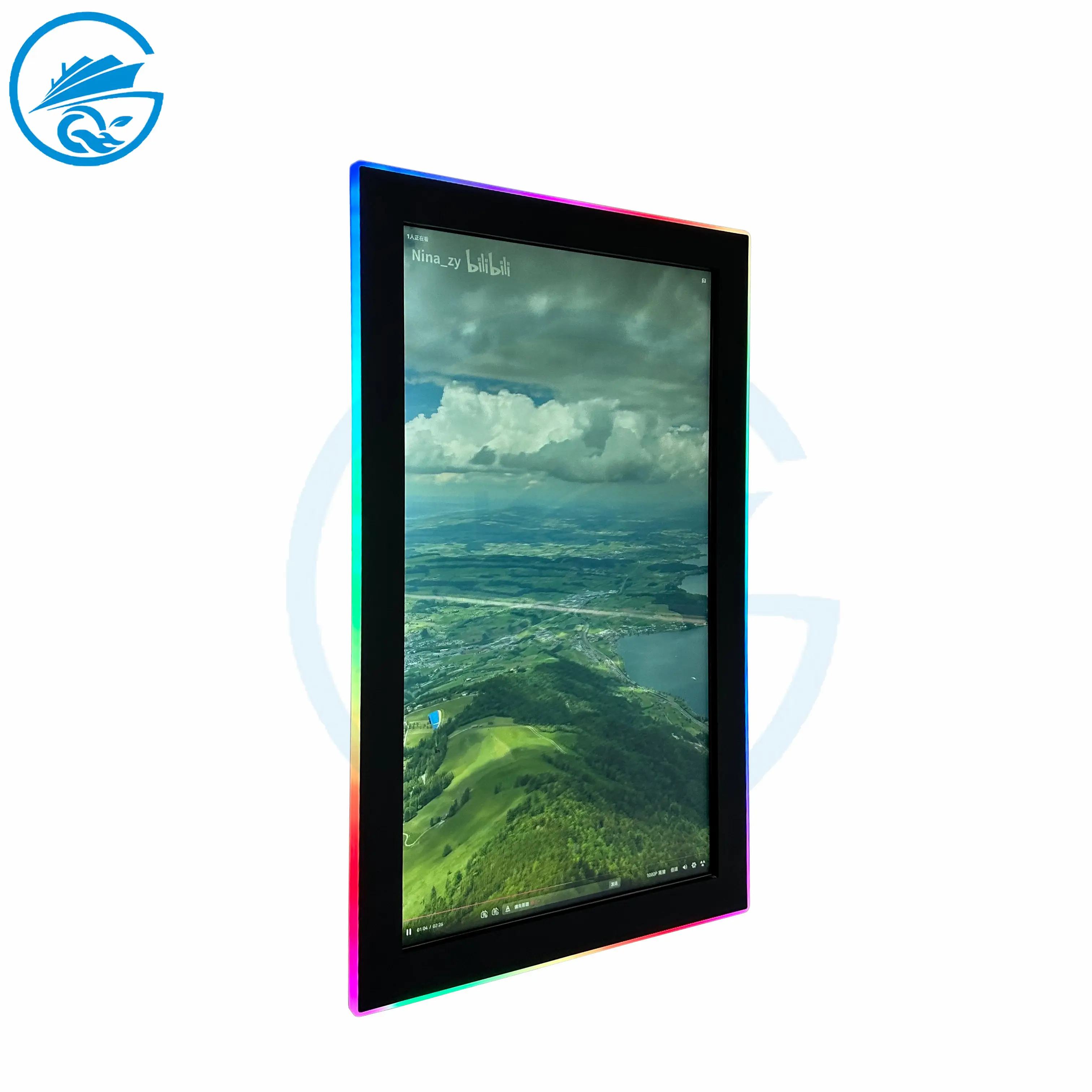 43 inch Acrylic led light bezel vertical infrared open frame touch screen monitor