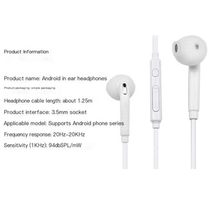 Android trong tai tai nghe Galaxy S6 S7 cạnh điện thoại điều chỉnh từ xa Bass Earbuds Tai nghe nút tai - Product Image 3