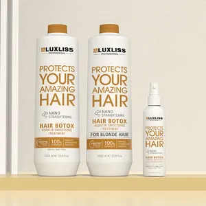 Luxliss Wholesale Maxi Gold Brazilian Straightening Pure Bio Straighten Cure Cream Lotion Nano Luxliss Keratin Hair Treat