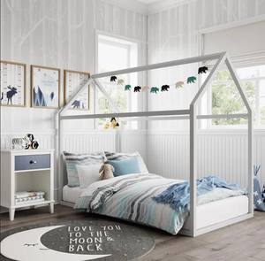 Toddler Single <strong>Loft</strong> Iron <strong>Bed</strong> Frame for Baby Girl Metal Kids House <strong>Bed</strong> Frame Children - Product Image 6