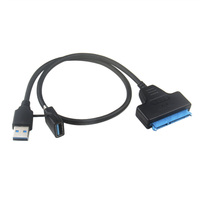 Cable SATA a USB 2 en 1 USB 3,0 tipo C A Adaptador SATA III para adaptador de disco duro SSD HDD de 2,5 pulgadas