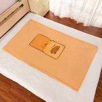 Ensemble coussin et couverture mignon en forme de capybara, couverture en peluche chaude, sac 2 en 1, couverture portable pour voiture, couverture de bureau, couverture multifonctionnelle pour dormir, cadeau de Noël