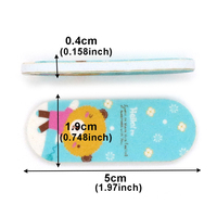 Mini limes à ongles en carton avec logo personnalisé, grain 180, 5cm, EVA, outils de manucure double face, impression de limes à ongles pour bébé