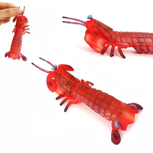 Plástico sólido Animal escultura Artificial camarão mantis Brinquedo de presente das crianças Escultura lagosta Animal marinho brinquedo Camarão modelo