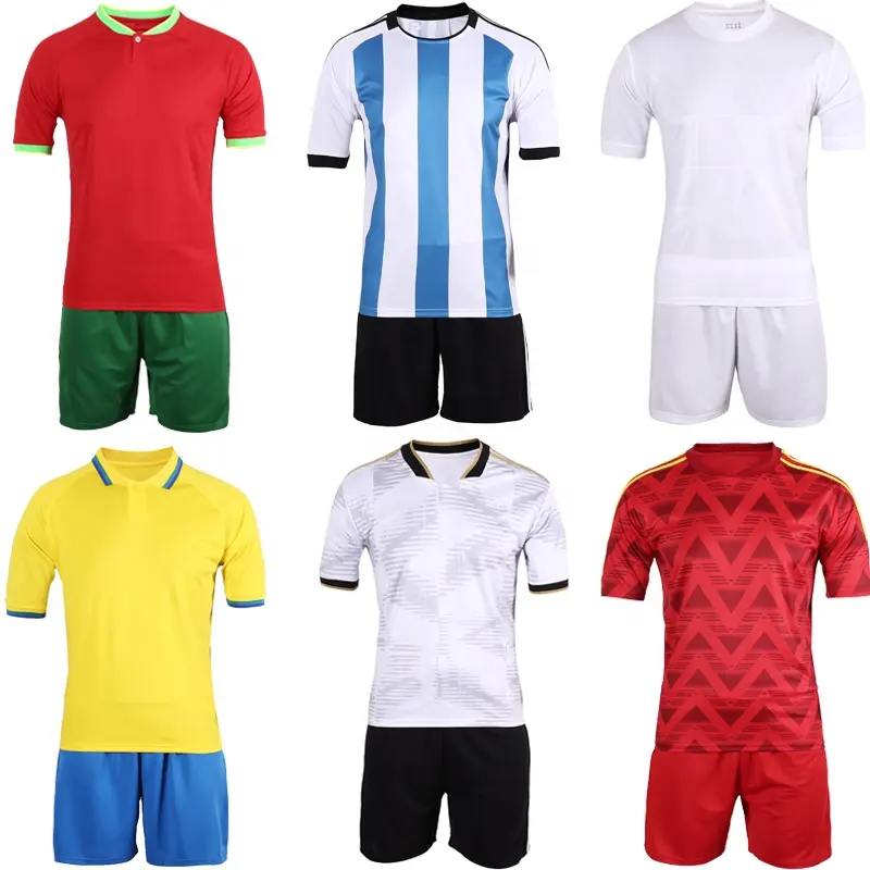 Großhandel 2022 Weltmeister schaft Fußball Uniform Thai Qualität Blank Nationalmannschaft Fußball T-Shirt