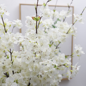 New Cherry Blossoms Artificial Flowers Silk High Simulation For Home Wedding Decor QH-50209 - Product Image 2