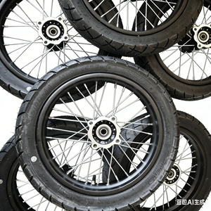 Ensemble de jantes de moto AXZ de 14 pouces avec <span class=keywords><strong>pneu</strong></span> Kenda 90/90-14, jante en fer 1,85x14 avec chambre à air, tout-terrain, moto de cross - Product Image 3