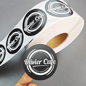 Thiết Kế Riêng Thương Hiệu Logo Cá Mập Khuyến Mại Nhãn Giấy Đầy Đủ Màu Sắc In Ấn Personnalisé Tạo Ra Của Riêng Bạn Dính Cuộn Sticker - Product Image 1