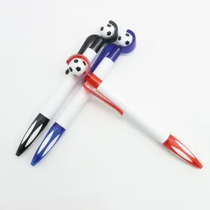저렴한 선물 판촉 축구 모양 롤러 펜 맞춤형 로고가있는 플라스틱 축구 볼펜