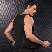 Vêtements d'entraînement élastiques sur mesure en gros, débardeurs pour hommes, contrôle du ventre, survêtement, débardeur de sport grande taille