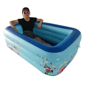 Piscina gonfiabile per bambini con tubo d'acqua accessorio per pulire la cisterna per la pulizia del corpo del giardino interno/esterno