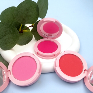 Paleta <span class=keywords><strong>de</strong></span> Rubor Vegano OEM en Polvo Compacto, Resistente al Agua, Rosa y Blanco, al por Mayor, Marca Privada - Product Image 1