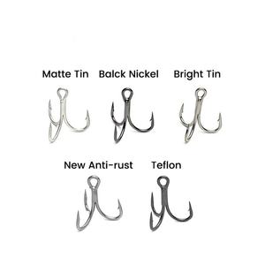 Anzuelos triples de pesca de varios tamaños de diferentes formas, anzuelos triples de acero al carbono, anzuelos triples de agua salada, anzuelos triples de pesca - Product Image 2