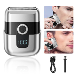Rasoir électrique rotatif 1000mAh Li-ion à charge rapide, tondeuse à barbe, rasoir pour homme, utilisation portable en voyage - Product Image 1