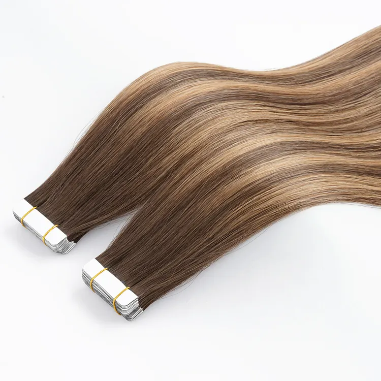 Высококачественные натуральные 100 Remy человеческие волосы для наращивания двойная невидимая лента большого ассортимента различных цветов и длины