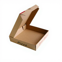 Boîte à pizza en carton ondulé, écologique, recyclable, avec logo personnalisé, différentes tailles, pour aliments et en-cas