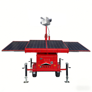 Remorque de sécurité <span class=keywords><strong>autonome</strong></span> à panneaux solaires, caméra vidéo <span class=keywords><strong>solaire</strong></span> portable pour la surveillance des zones minières - Product Image 5