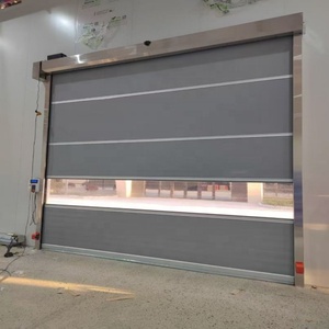 Porte rapide automatique industrielle en PVC à enroulement rapide pour entrepôt/usine, résistante au vent, taille personnalisée disponible - Product Image 4
