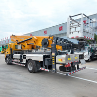 Camion de travail aérien à moteur diesel, directement de l'usine, avec plateforme de travail de 400 kg, portée horizontale de 27 m, rotation à 360°, hauteur de 45 m