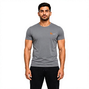 Chemises de compression à manches courtes pour hommes, tissu jersey respirant et écologique, séchage rapide, col rond, entraînement sportif - Product Image 1