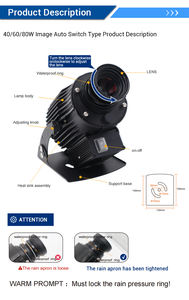 Projecteur de marquage au sol virtuel IP67 pour <span class=keywords><strong>le</strong></span> contrô<span class=keywords><strong>le</strong></span> du trafic en entrepôt, signalisation LED STOP, indication, projecteur de sécurité industrielle - Product Image 4