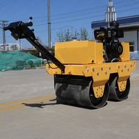 Rouleau compresseur routier autoporté FURD 550 kg à double tambour, hydraulique, diesel, mini-rouleau à asphalte, petite machine compacteuse
