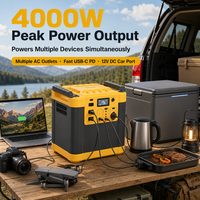 Station d'alimentation portable LiFePO4 2000W 2016Wh, crête de 4000W, charge complète en 1,5h, 220V 110V AC pour camping et camping-car