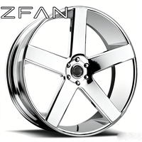 Jantes en alliage forgé monobloc 5 branches ZFAN 17-26 pouces 5x114.3 120 130 6061-T6 chromées polies argentées pour BMW E90 E92 F30 M3 911