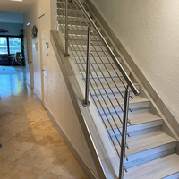 Balustrade d'escalier en acier inoxydable 316 pour extérieur – Coût du kit de fixation au mât