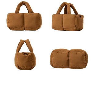 Small Waterproof Nylon Puffer Tote <b>Bag</b> for Women Quilted <b>Soft</b> Puffy Satchel Shoulder <b>Crossbody</b> Handbag with Detachable Strap - Product Image 3